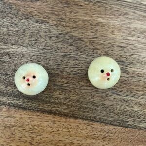 Vintage rare nipple mini salt n pepper shakers cork bottoms 1950s/60s?